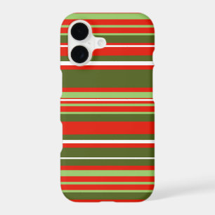 Red, Green and White Striped iPhone / iPad case