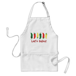 Red Green and Yellow Hot Salsa Chili Peppers Standard Apron