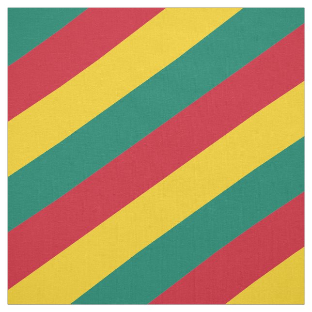 Red, green and yellow  striped pattern fabric (Swatch)