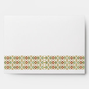Red & Green Bead Christmas Card Envelope