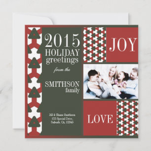 Red Green Best Holidays Family Holiday Photo Card