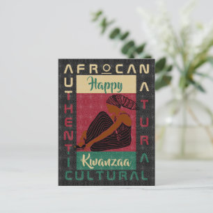 red green black AFRoCA Afro Africa Black Heritage Postcard
