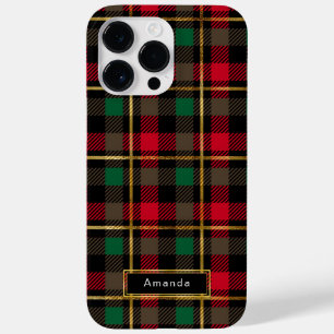 Red, Green, Black & Gold  Christmas Buffalo Plaid  Case-Mate iPhone 14 Pro Max Case