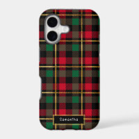 Red, Green, Black & Gold Christmas Plaid