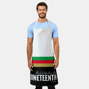 red green Black Independence Day 1865 JUNETEENTH Apron