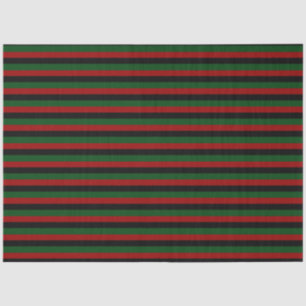 Red Green Black Stripes Pan African Happy Kwanzaa Tissue Paper