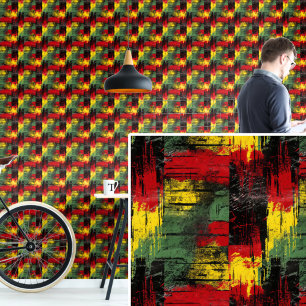 Red Green Black Yellow Abstract  Wallpaper
