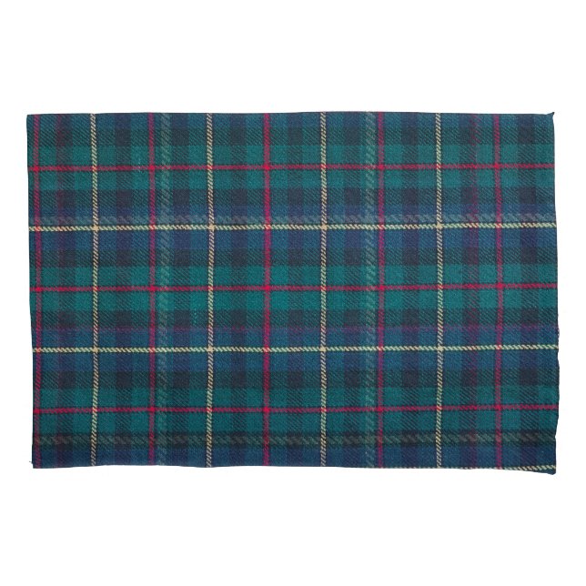 Red, green, blue Scottish tartan pattern. Pillowcase (Front)