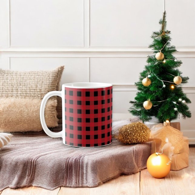 Red Green Buffalo Plaid Holiday Coffee Mug (Creator Uploaded)