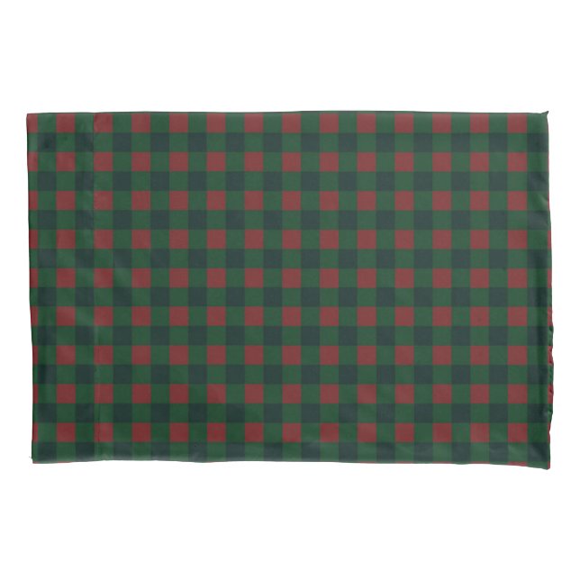 Red Green Buffalo Plaid Pillow Case for Christmas  (Front)