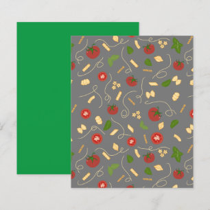 Red Green Charcoal Pasta Basil Scrapbook Paper