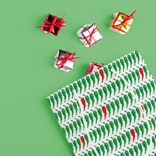 Red & Green Chile Pepper Pattern Medium Gift Bag