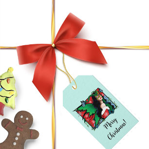 Red Green Christmas Solstice Fairy Gift Tags