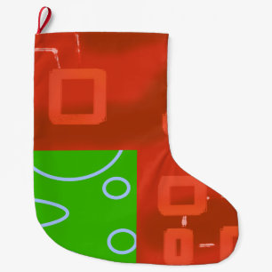 Red Green Christmas Stocking