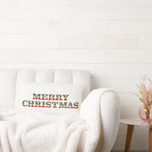 Red & Green Christmas Sweater   Holiday Lumbar Pillow
