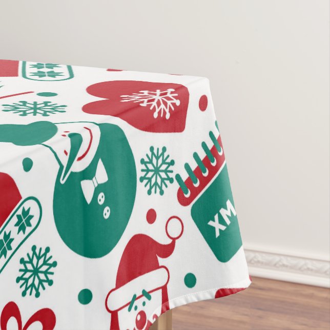Red Green Christmas Tablecloth (In Situ)