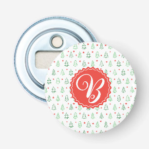 Red & Green Christmas tree  Bottle Opener