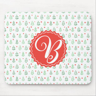 Red & Green Christmas tree  Mouse Pad