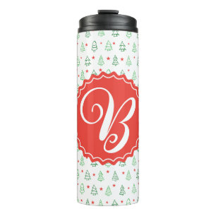 Red & Green Christmas tree Thermal Tumbler