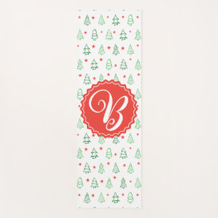 Red & Green Christmas tree Yoga Mat