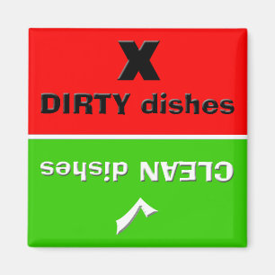 Red/Green - Clean/Dirty Dishes Magnet