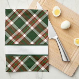 Red, Green & Cream Plaid Kitchen Towel