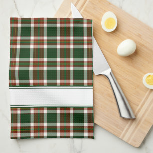 Red, Green & Cream Plaid Kitchen Towel