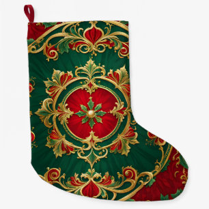 Red Green Decorative Christmas Holiday Stocking