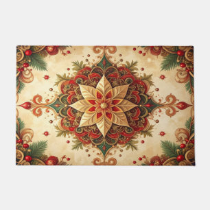 Red Green Decorative Holiday Doormat