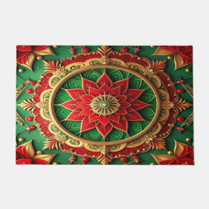 Red Green Decorative Holiday Doormat
