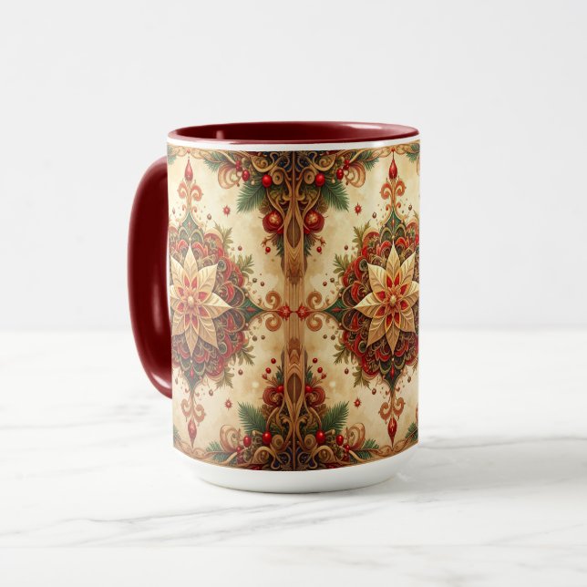 Red Green Decorative Holiday Mug (Devant gauche)