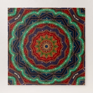 Red Green Decorative Jigsaw Puzzle