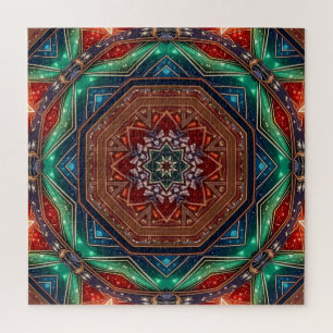 Red Green Decorative Jigsaw Puzzle