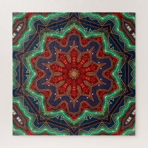 Red Green Decorative Jigsaw Puzzle