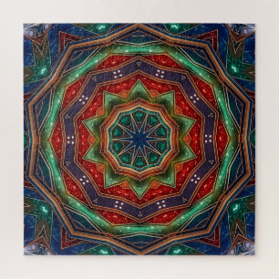 Red Green Decorative Jigsaw Puzzle