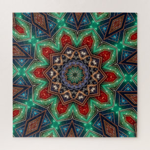 Red Green Decorative Jigsaw Puzzle