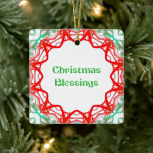 Red Green Design Framed Ceramic Ornament