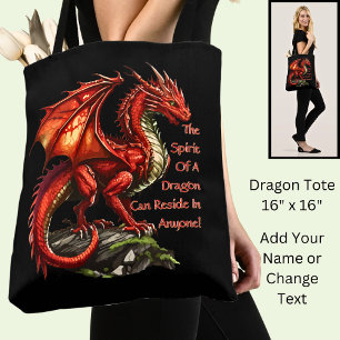 Red Green Dragon,  Spirit Can Reside in Anyone Tote Bag