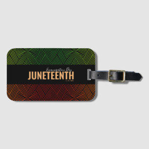 Red Green Emancipation Day June 19 JUNETEENTH Luggage Tag