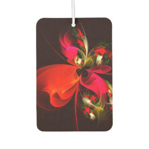 Red Green Floral Modern Abstract Art Pattern #02 Air Freshener