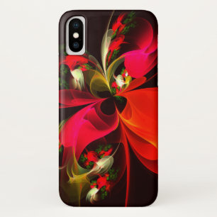 Red Green Floral Modern Abstract Art Pattern #02 Case-Mate iPhone Case