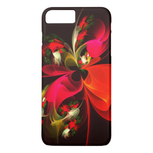 Red Green Floral Modern Abstract Art Pattern #02 Case-Mate iPhone Case