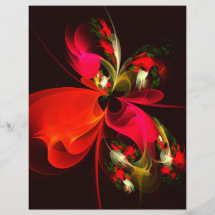 Red Green Floral Modern Abstract Art Pattern #02 Flyer