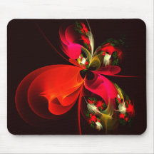 Red Green Floral Modern Abstract Art Pattern #02