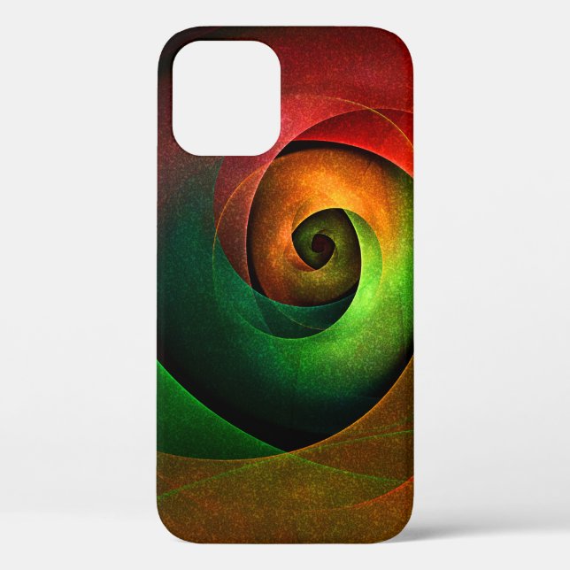 Red Green Floral Modern Abstract Art Pattern #21 Case-Mate iPhone Case (Back)