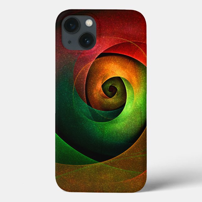 Red Green Floral Modern Abstract Art Pattern #21 Case-Mate iPhone Case (Back)
