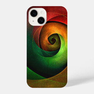 Red Green Floral Modern Abstract Art Pattern #21 iPhone 14 Case
