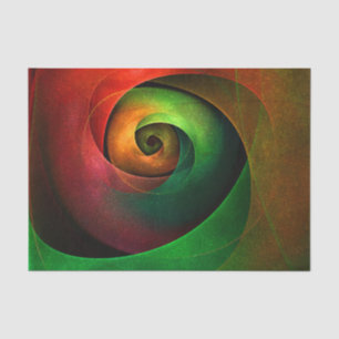 Red Green Floral Modern Abstract Art Pattern #21 Tissue Paper