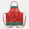 Red Green Glitter Holiday Christmas Cooking  Apron