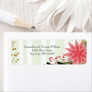 Red Green Gold Sparkle Poinsettia retour de Noël